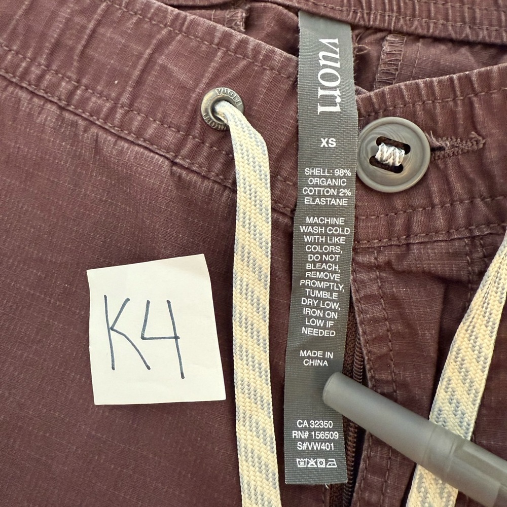 VUORI Ripstop Pants Chestnut Brown Size XS Athletic Outdoor Travel Utility VW401 - Picture 5 of 8